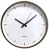 wood grain frame wall clock